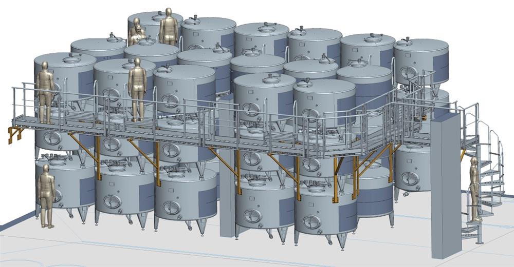 postavitev posod v kleti